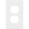 thumbnail image 1 of Hyper Tough Wallplate, Duplex Outlet, White, 4.5in, 53146-T1, 1 of 5