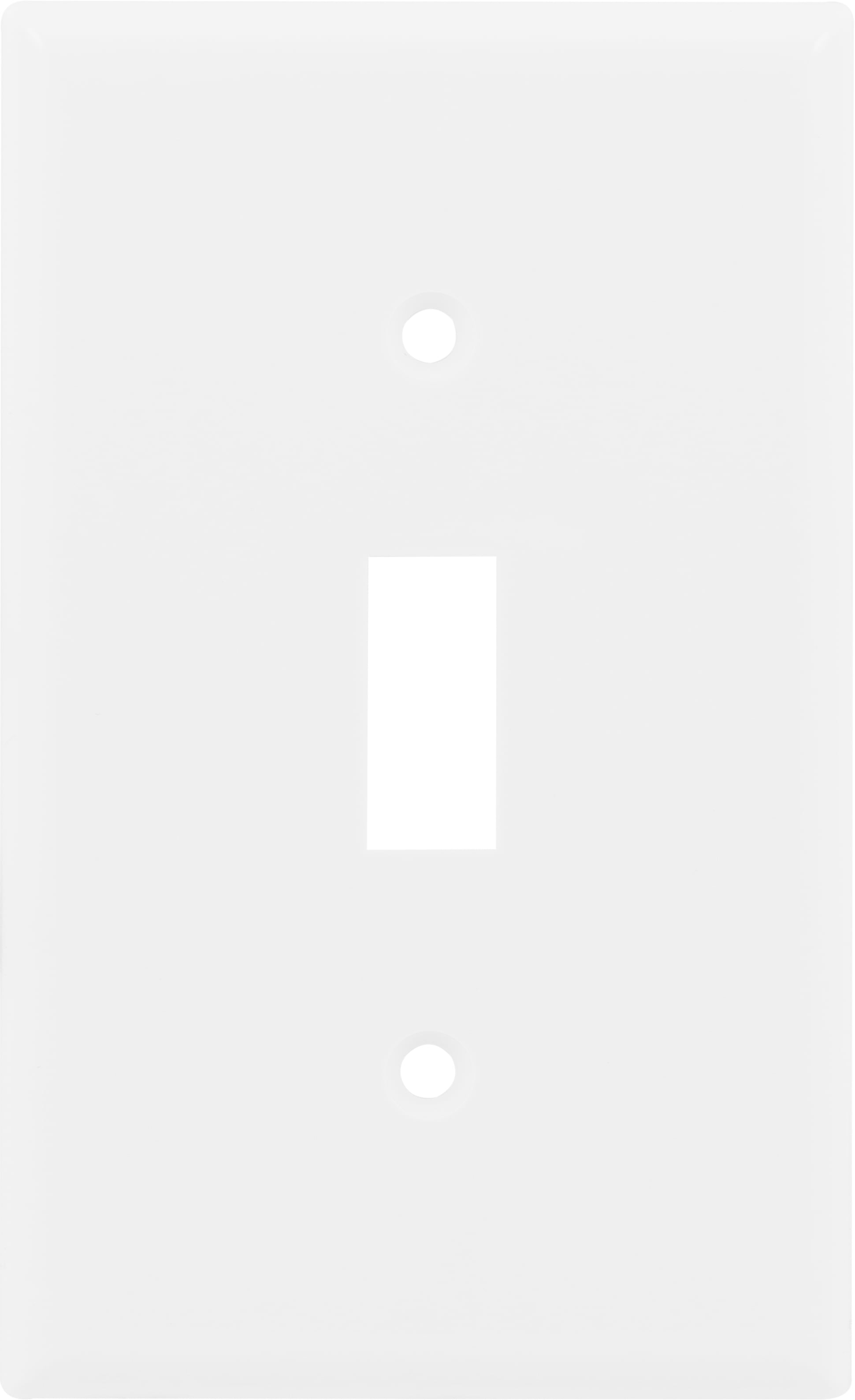 Hyper Tough Wallplate, Single Switch, White, 5in, 53142-T1