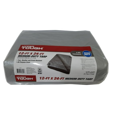 Hyper Tough Weather Resistant Medium Duty 12 x 24' Polyethylene Tarp
