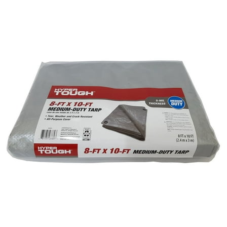 Hyper Tough Weather Resistant Medium Duty 8 x 10' Polyethylene Tarp