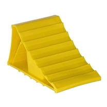Hyper Tough Wheel Chock Heavy Duty Yellow Plastic