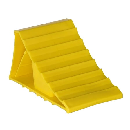 Hyper Tough Wheel Chock Heavy Duty Yellow Plastic