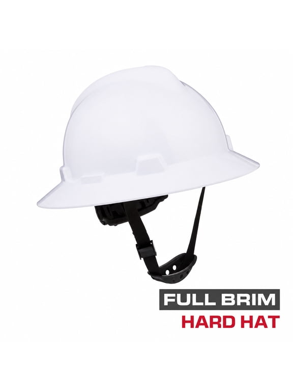 Full Brim Safety Hardhat, White