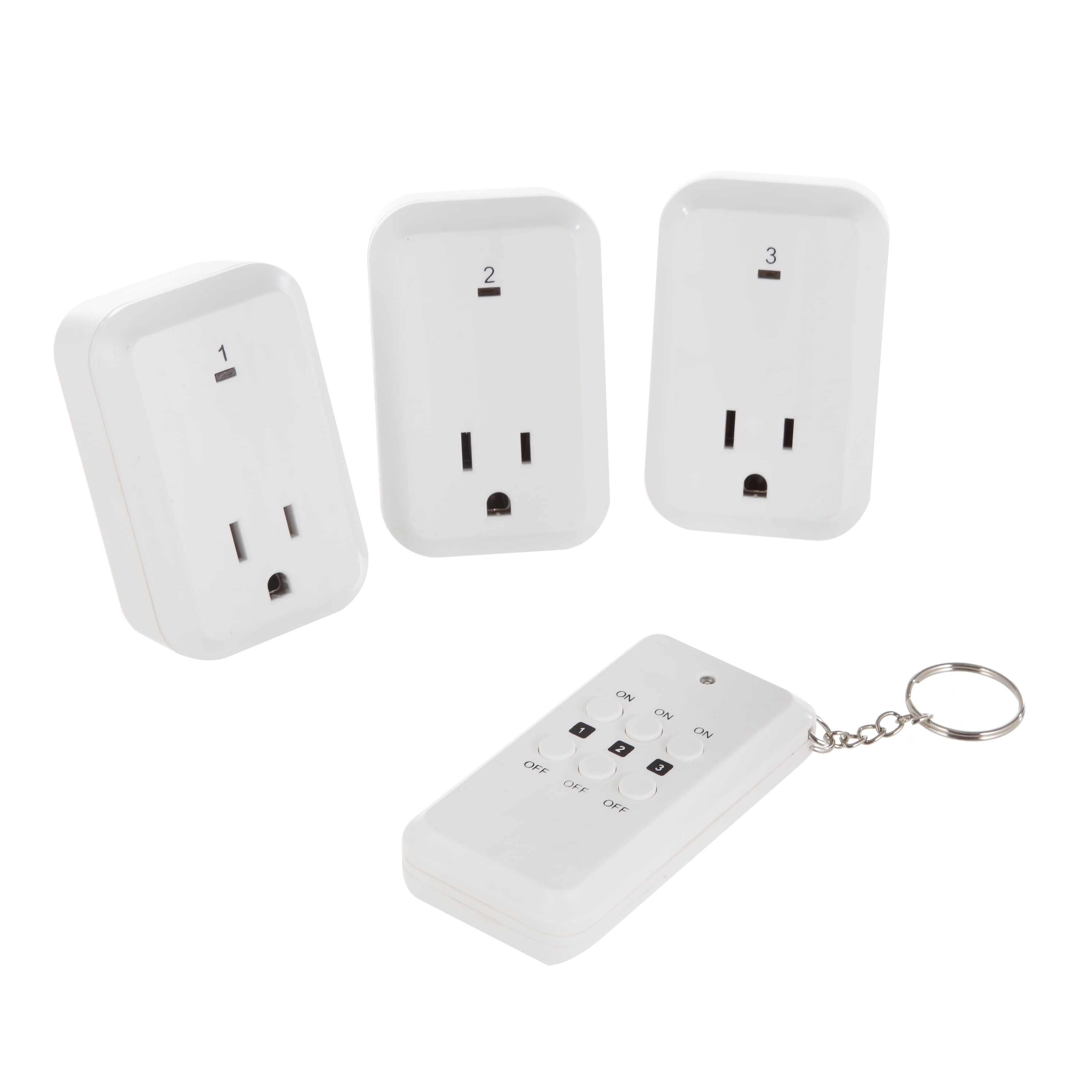 Hyper Tough Wireless Outlets with Remote Control, Indoor with 3 Receivers 