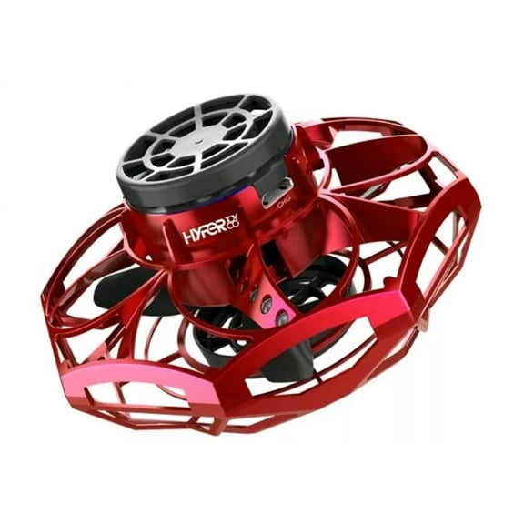 Hyper Toy Cyber Spin Motorized Mini 3'' Red Flying Disc with LED Light 360 Spin
