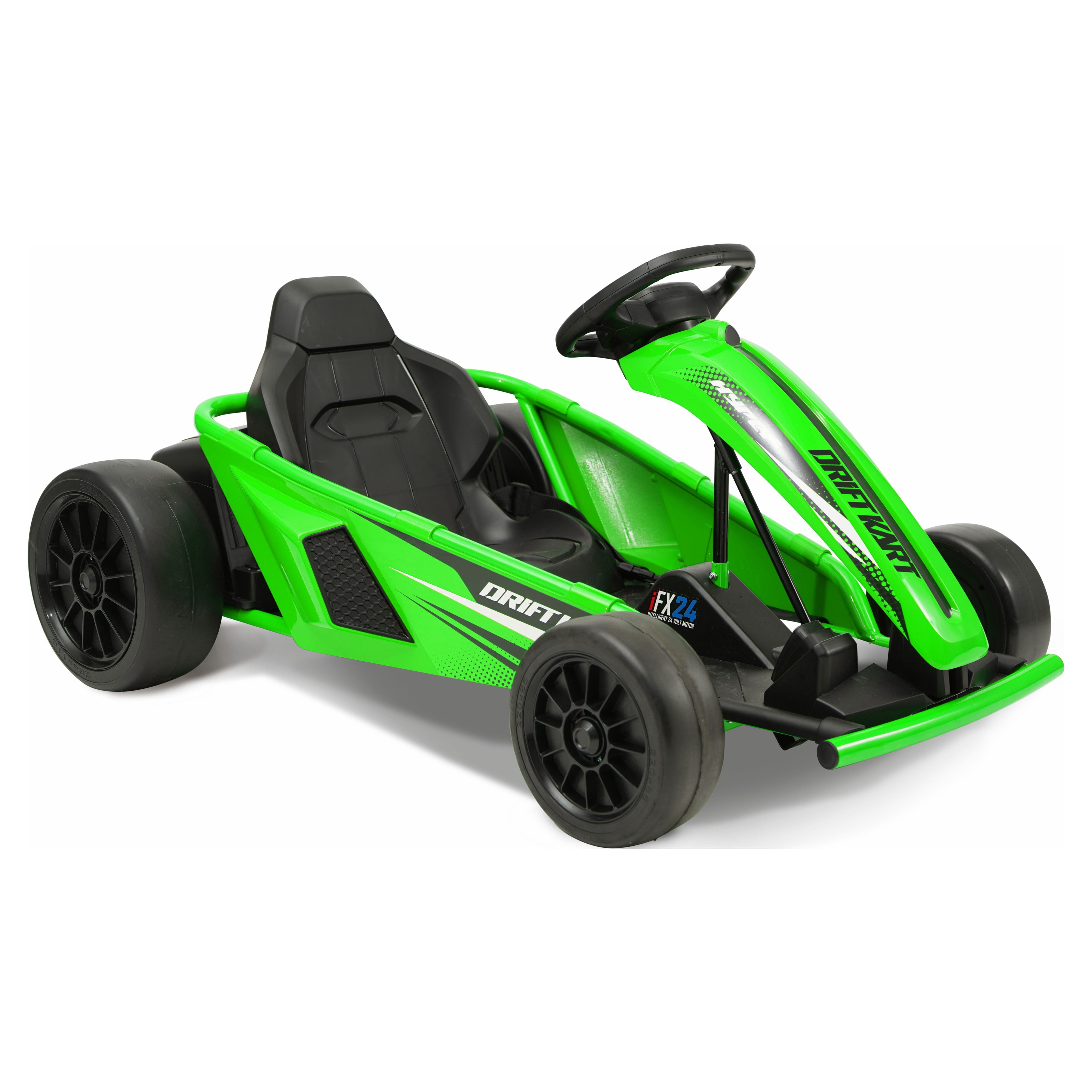 Hyper Toys 24V Drifting Go Kart Ride On for Kids, Green