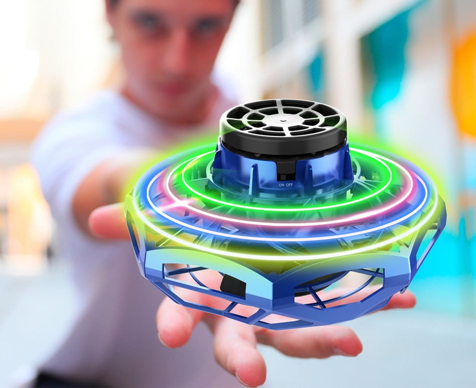 Hyper Toys Cyberspin Flying Spinner, Blue Fidget Toy / Toy - Walmart.com