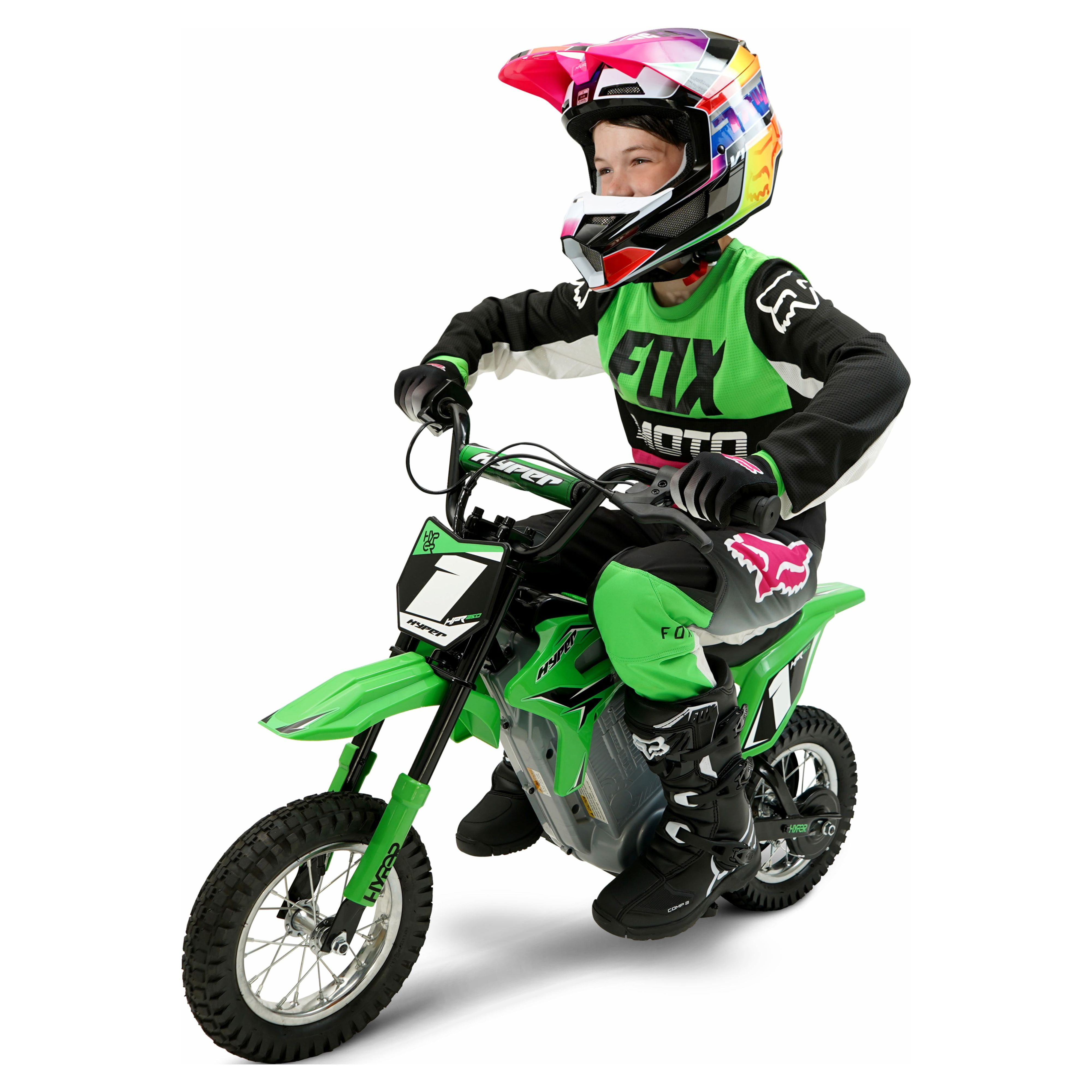 Hyper Toys HPR 350 Dirt Bike 24 Volt Electric Motorcycle in Green