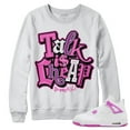 Hyper Violet 4s DopeSkill Crewneck Sweatshirt Talk Is Chip Graphic Up