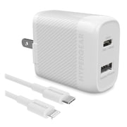 HyperGear SpeedBoost 25-Watt PD Dual-Output Lightning Wall Charger Kit