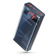 Hypergear 20000 mAh USB بنك الطاقة أسود شفاف
