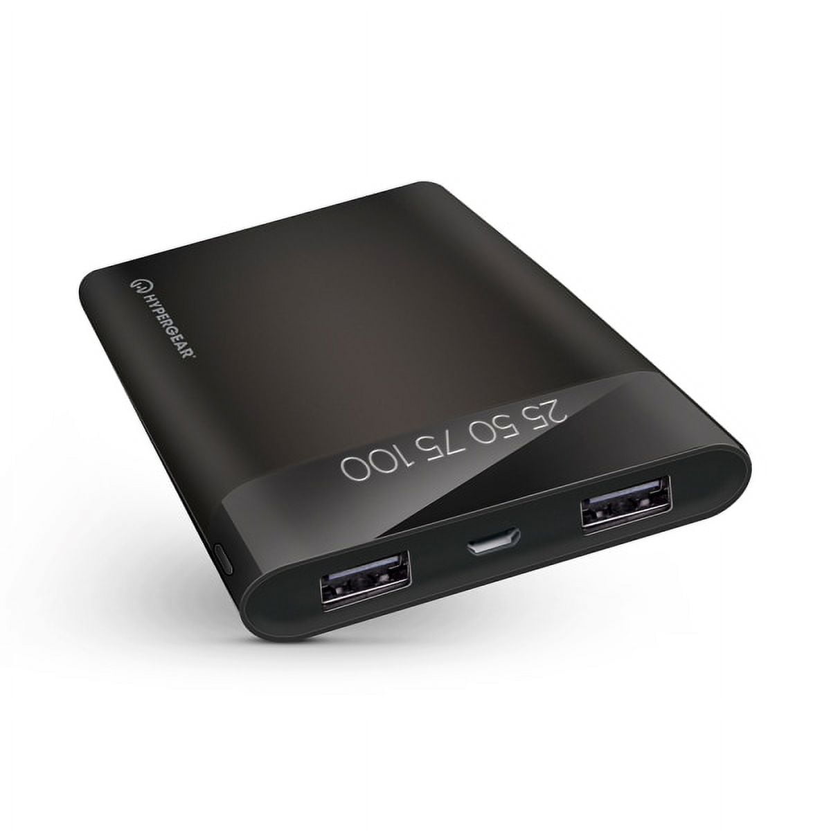 HyperGear® Dual-USB Portable Battery Pack, 12,000 mAh, Black, 14043
