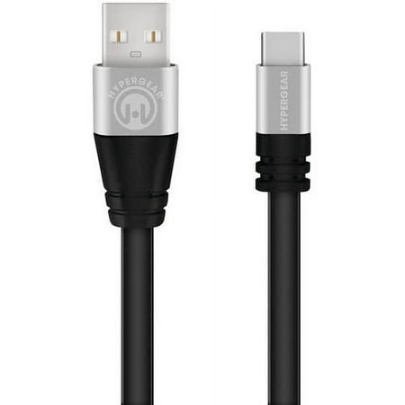 HyperGear Flexi USB-C 6ft Charge/Sync Cable. High-Speed Charging, Fast Data Transfer. Compatible for Samsung Galaxy S20/S10S9/S8, Note10/9/8, LG, LG5, Google Pixel 4, 4XL & More