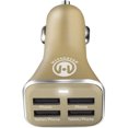 thumbnail image 1 of HyperGear High-Power 6.8 Amp Output Quad USB Car Charger - Gold, 1 of 7