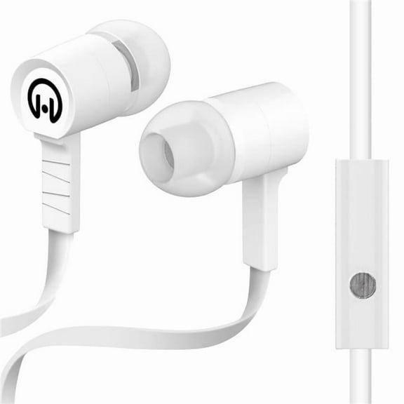 HyperGear Low Ryder 3.5mm Earphones with Microphone - White