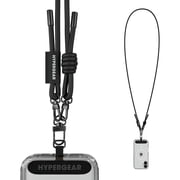 HyperGear TECHcessories | Universal Crossbody Phone Strap | Black Braided Rope