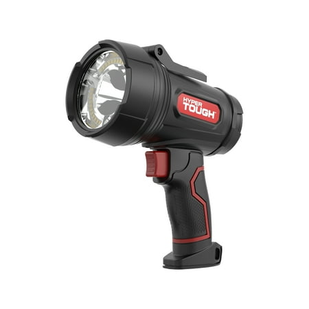 HyperTough Dual Power Rechargeable Spotlight, 2000 Lumens, Ideal for Emergencies and Power Outages