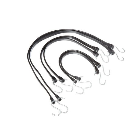 HyperTough 6-Pack Tarp Strap with Steel Hooks, 15", 21", & 31" Straps
