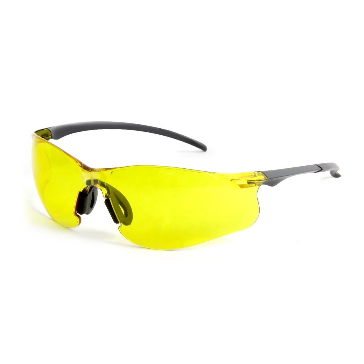 HyperTough Z87.1 Safety Glasses with Polycarbonate Lens in Yellow Tint. HTS-617113YL