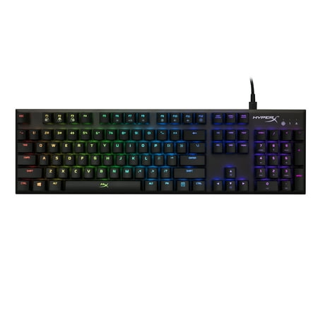 HyperX - Alloy FPS Full-size Wired Mechanical Kailh Speed Silver Switch Gaming Keyboard with RGB Back Lighting - Black