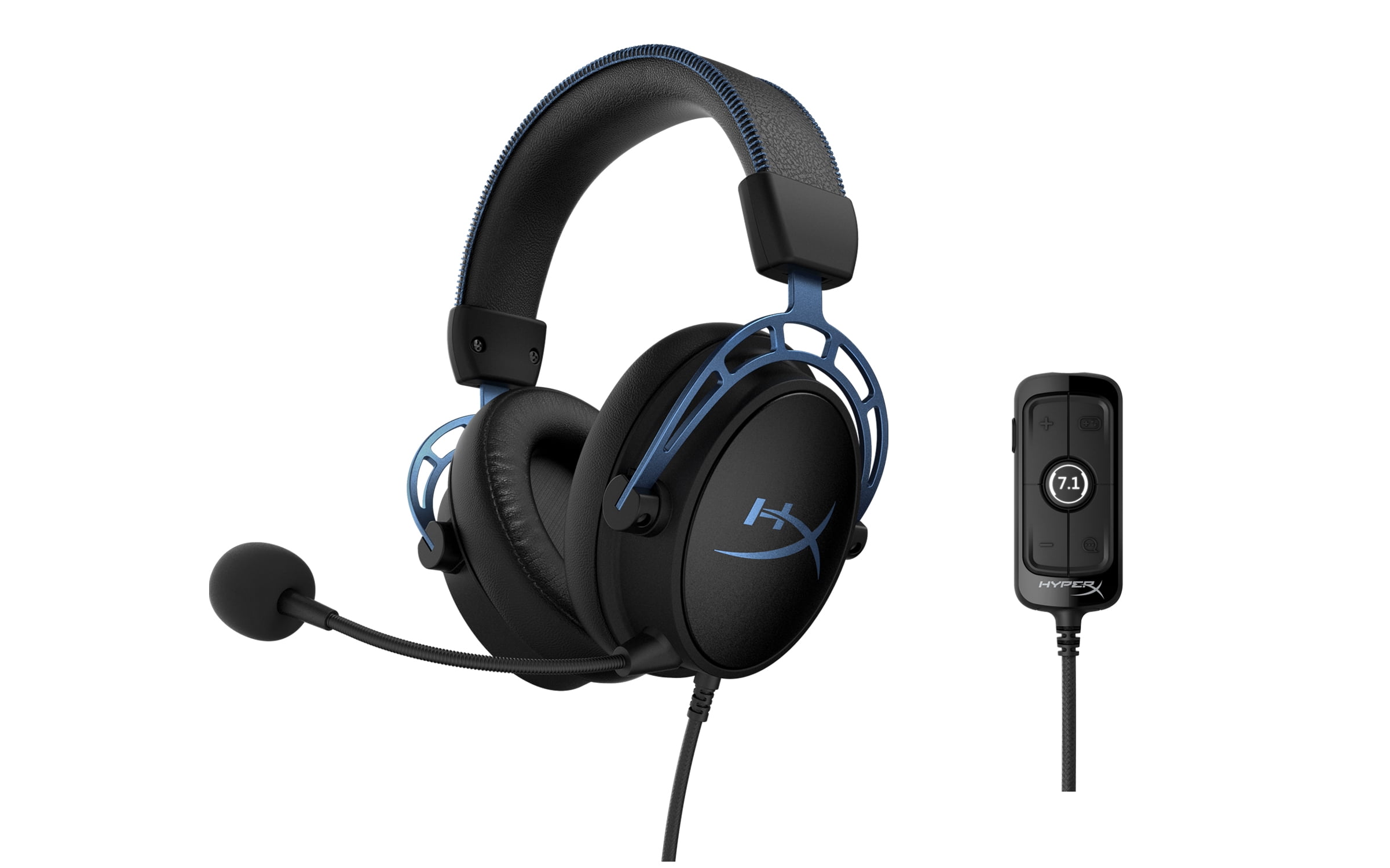 HyperX Cloud Alpha S - Gaming Headset, for PC, 7.1 Surround Sound, Adjustable Bass, Dual Chamber Drivers, Chat Mixer, Leatherette, Memory Foam, and Noise Cancelling Microphone - Walmart.com