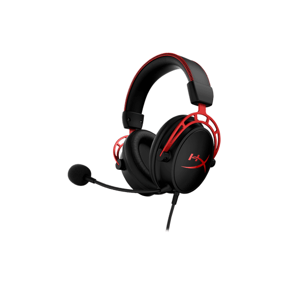 HyperX Cloud Alpha Wired Over-Ear Gaming Headset, Red