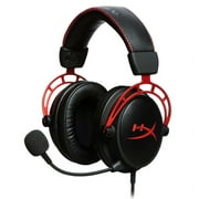 HyperX Cloud Alpha Wired Over-Ear Gaming Headset, Red