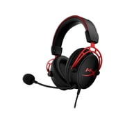 HyperX Cloud Alpha Wired Over-Ear Gaming Headset, Red