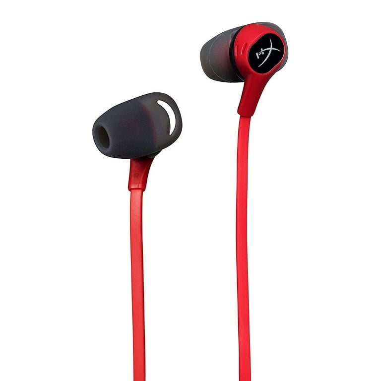 HyperX Cloud Earbuds, Gaming Headphones With Mic, Jack, Red