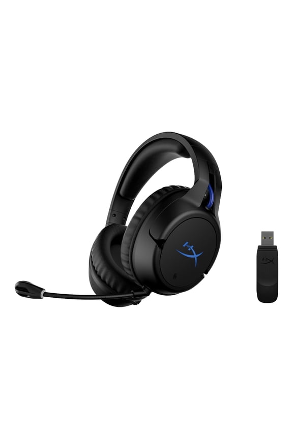 Cloud Flight – Wireless Gaming Headset for PC, PS5, and PS4, Up to 30-hour battery, Memory foam ear cushions and premium leatherette, Noise-Cancelling Microphone with LED Mic Mute