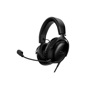 HyperX Cloud III – Wired Gaming Headset, PC, PS5, Xbox Series X|S, Angled 53mm Drivers, DTS, Memory Foam, Durable Frame, Ultra-Clear 10mm Mic, USB-C, USB-A, 3.5mm – Black