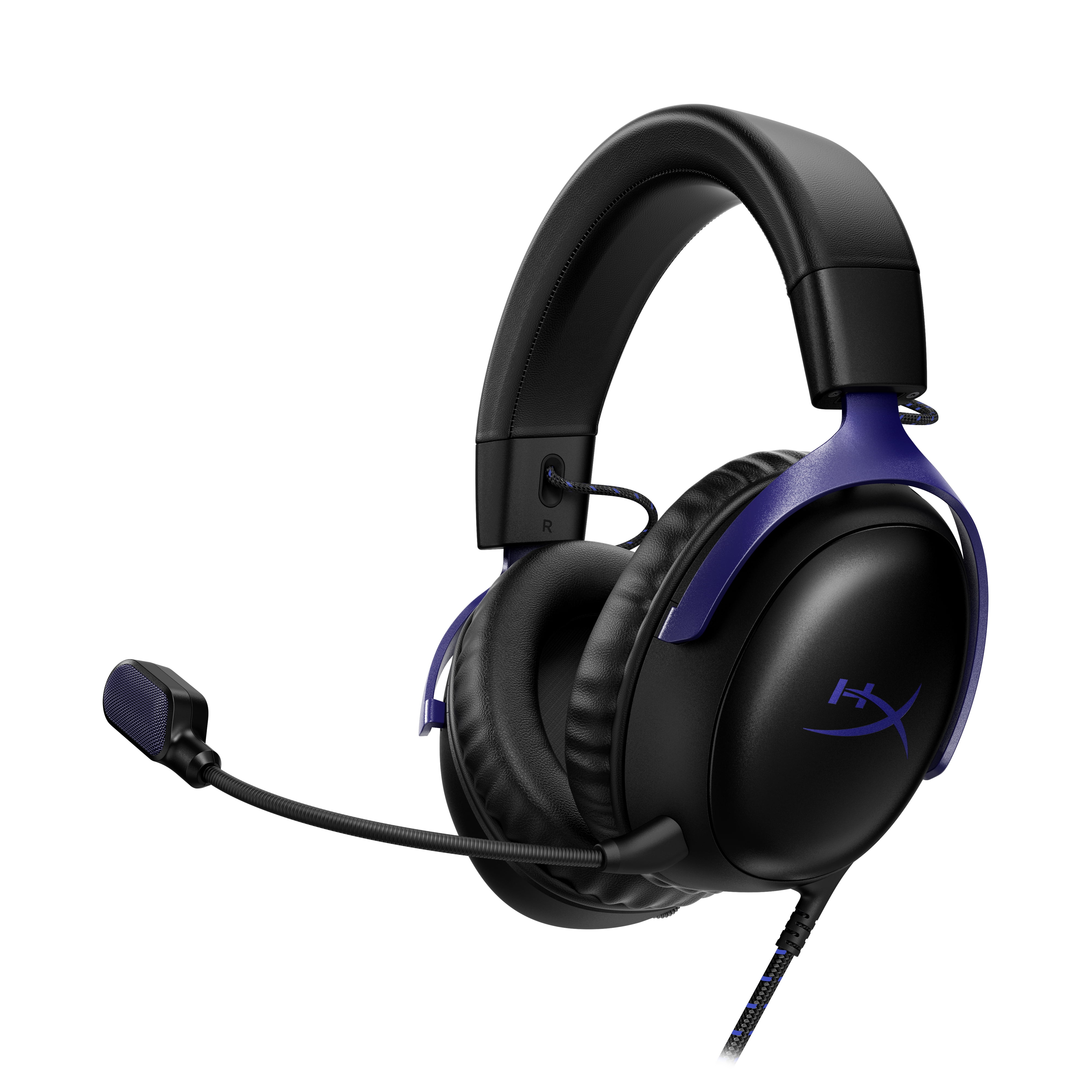 HyperX Cloud III  Wired Gaming Headset, PC, PS5, Xbox Series X|S, Angled 53mm Drivers, Memory Foam, Durable Frame, Ultra-Clear 10mm Mic, USB-C, USB-A, 3.5mm  Black/Blue
