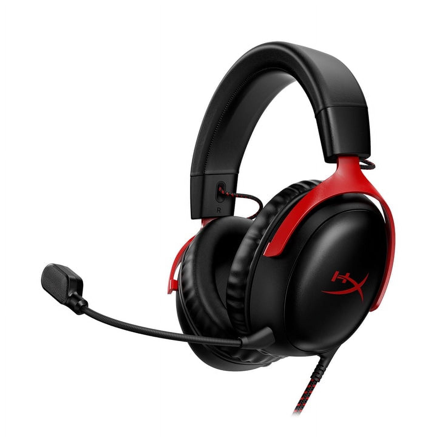 HyperX Cloud III Wired Over-Ear Gaming Headset, Red