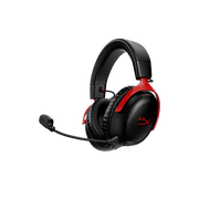 HyperX Cloud III Wireless - Gaming Headset, Black, Red