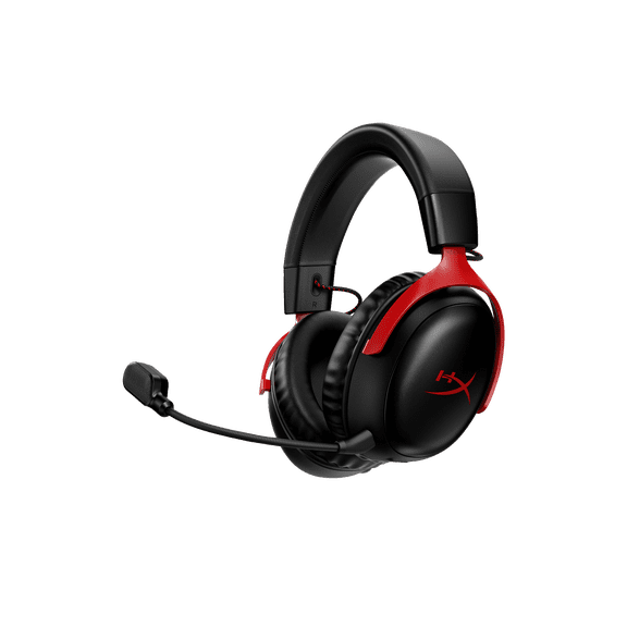 HyperX Cloud III Wireless - Gaming Headset, Black, Red