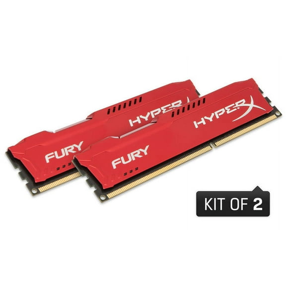 HyperX FURY Memory Red 8GB 1866MHz DDR3 CL10 DIMM (Kit of 2) HX318C10FRK2/8