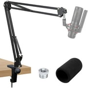 Compatible with HyperX ProCast Microphone Stand - Mic Boom Arm for Hyper X ProCast, Mic Arm Stand with Gaming Microphone Cover for Pro Cast, Improve Sound Quality by SUNMON
