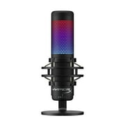 HyperX QuadCast S RGB USB Condenser Microphone with Shock Mount and Pop Filter for Gaming, Streaming, Podcasts, White