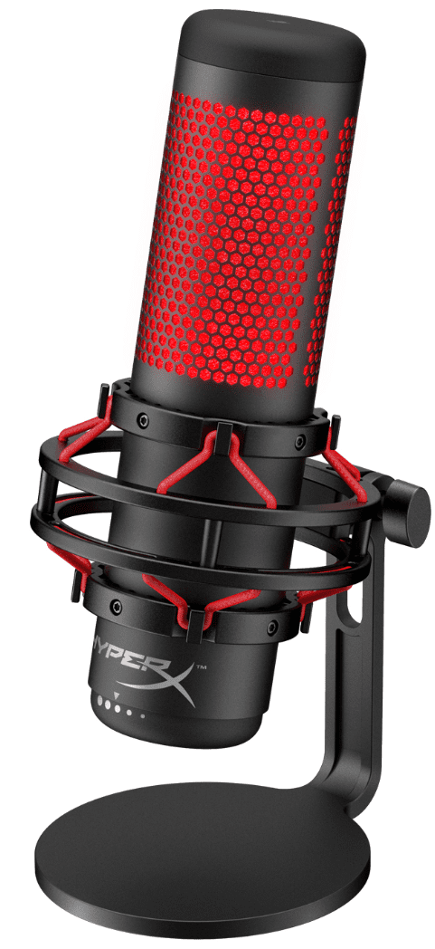 HyperX QuadCast – USB Condenser Gaming Microphone, for PC, PS4 and Mac,  Anti-Vibration Shock Mount, Four Polar Patterns, Pop Filter, Gain Control,  