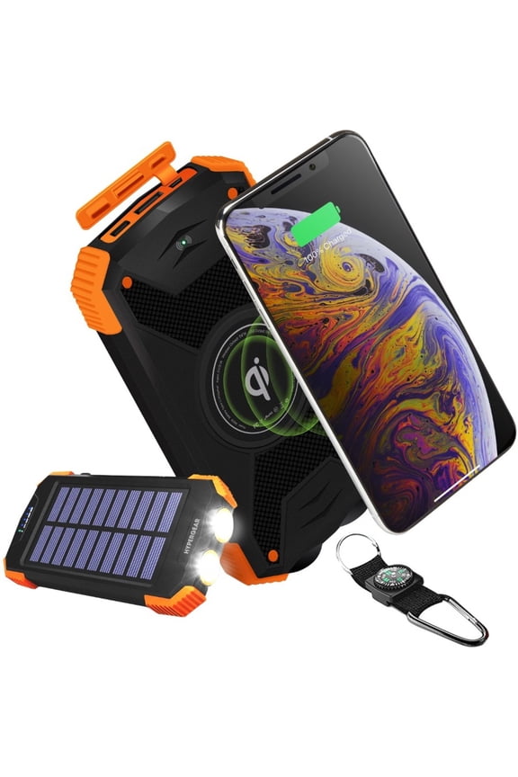 Solar 10000mAh Wireless Power Bank