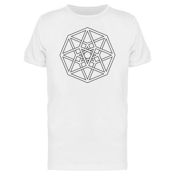 Hypercube 3D Art T-Shirt Men -Image by Shutterstock, Male 3X-Large