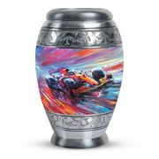 Hyperdrive Racing Chaos Car - Mini Keepsake Urns For Ashes - Sleek Small Urn For Mens Ashes - Tiny Cremation Urn For Adult Memorials 3 Inch, 1 Pc
