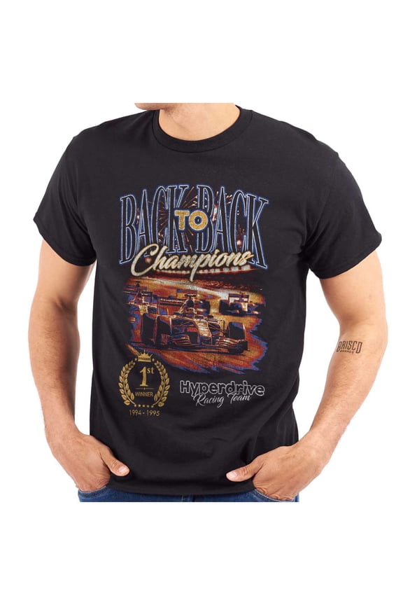 Hyperdrive Racing Team Championship Men's Graphic T Shirt Tees Brisco Brands S