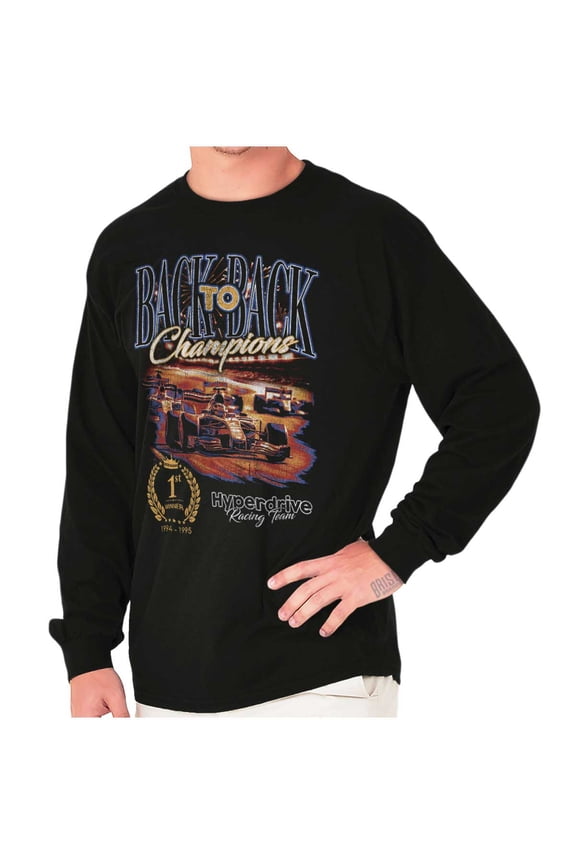 Hyperdrive Racing Team Championship Men's Long Sleeve Tee T Shirt Brisco Brands S