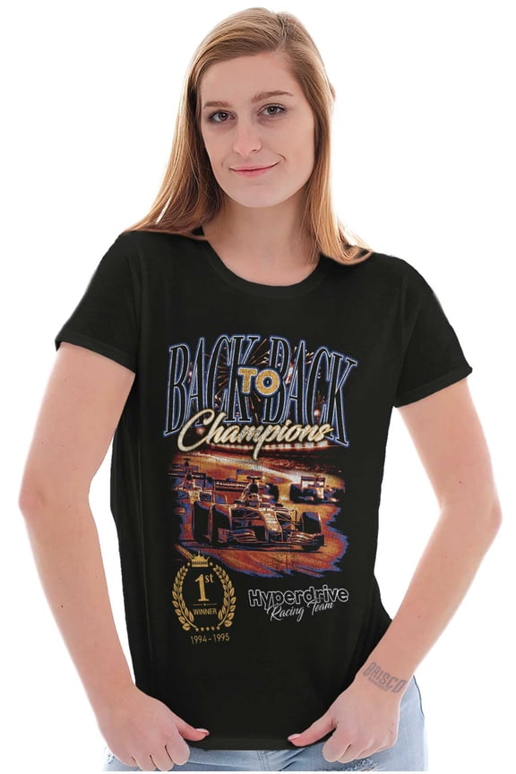 Hyperdrive Racing Team Championship Womens Slim Fit Graphic Tee Brisco Brands L