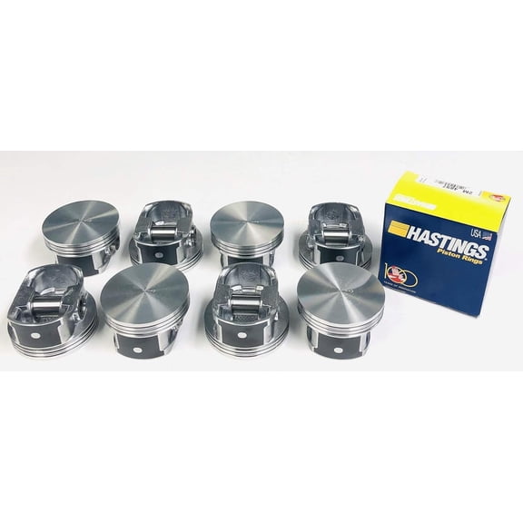 Hypereutectic +.010" Pistons & Matching Moly Rings compatible with 1997-2004 GM Cars 5.7L LS1 V-8 engine (3.907" Bore)