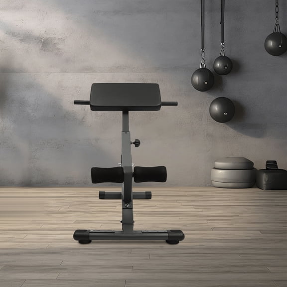 Hyperextension Bench 330 lbs Capacity Roman Chair with 5Stage Adjustable Ab Pad, Heavy Duty Back Extension Machine for Core, Glute & Hamstring Workouts, Home Gym Equipment