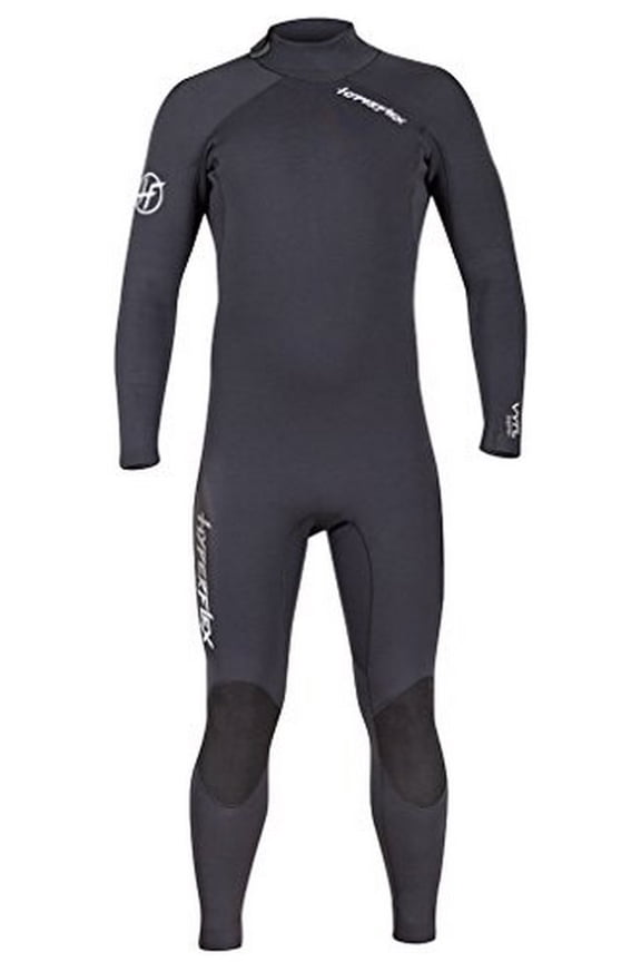 Vyrl Men's 3/2mm Back Zip Full Wetsuit, Black