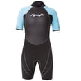 thumbnail image 1 of Hyperflex Junior Access Shorty Spring Wetsuit 3.2mm - Black / Light Blue, 1 of 2