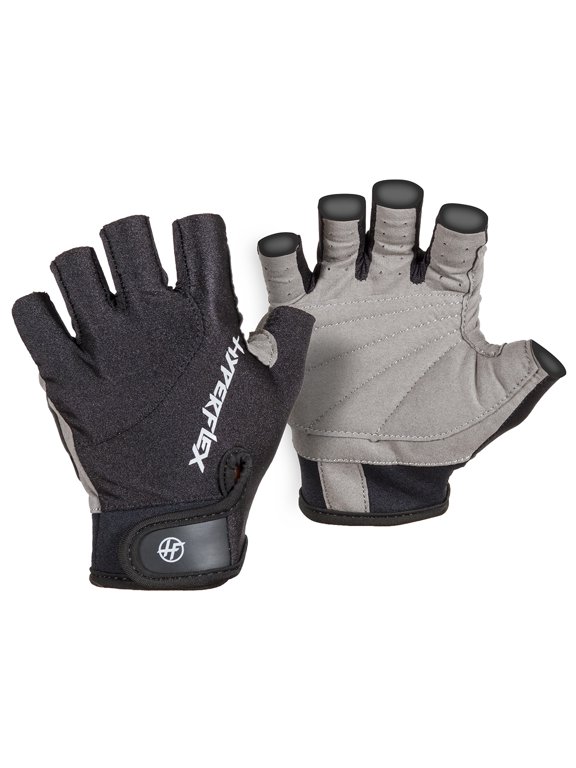 Mens HYPERFLEX 3/4 FINGER GLOVE, Black, XL